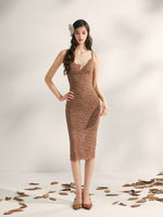 Embroidered Lace Fishtail Dress