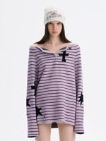Reversible Stripe Knit Top