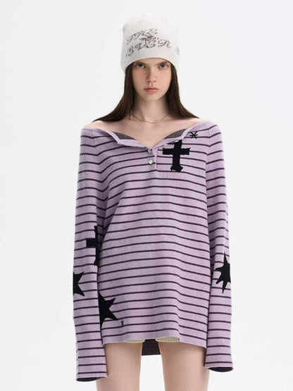 Reversible Stripe Knit Top