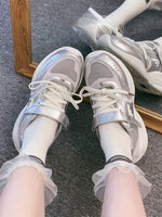 Silver Ballet Mary Jane Sneakers