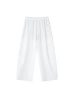 Drawstring Curved Wide Pants