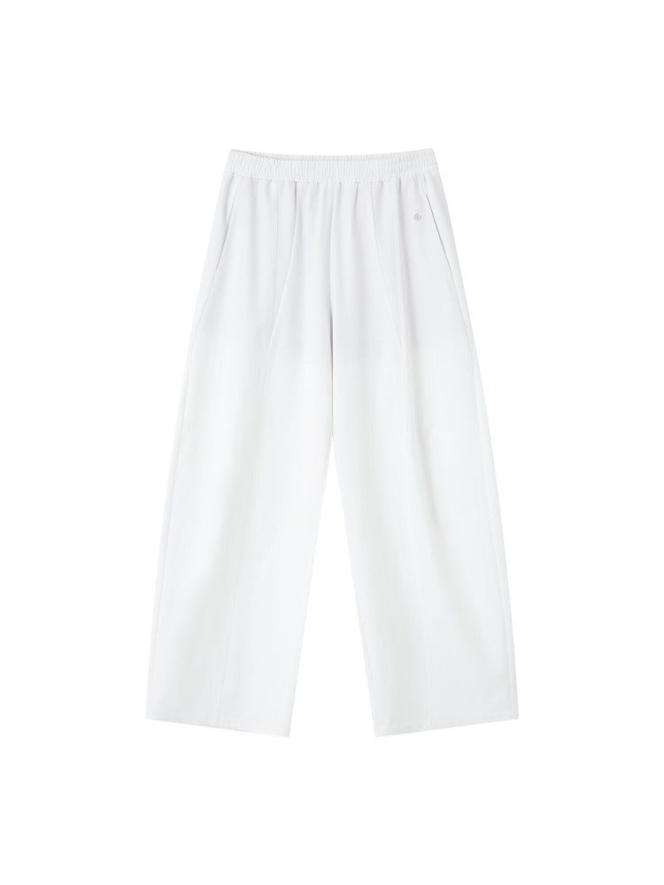 Drawstring Curved Wide Pants