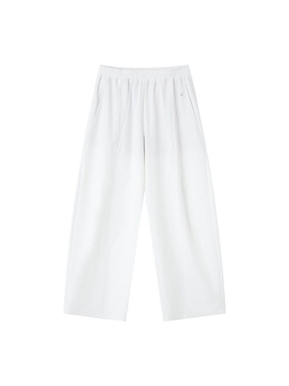 Drawstring Curved Wide Pants