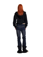 Rhinestone Print Hoodie
