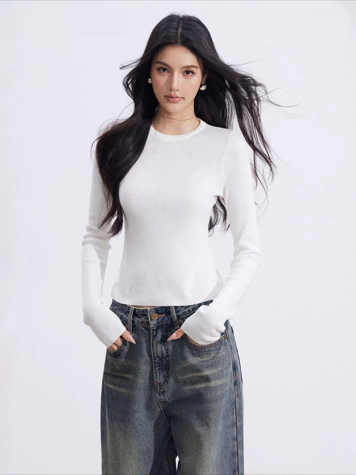 Gray Knit Layered Set