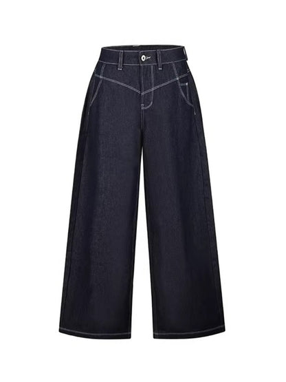 High Waist Raw Denim Jeans