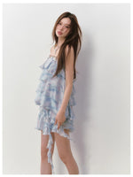 Ribbon-Strap Cake Top & Skirt Set