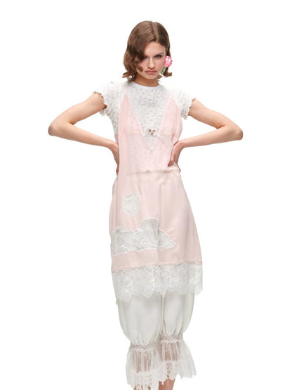 Snoopy V-neck Lace Dress