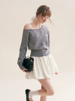 Polka Dot Knit Cardigan
