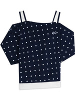 Polka Dot Contrast Top