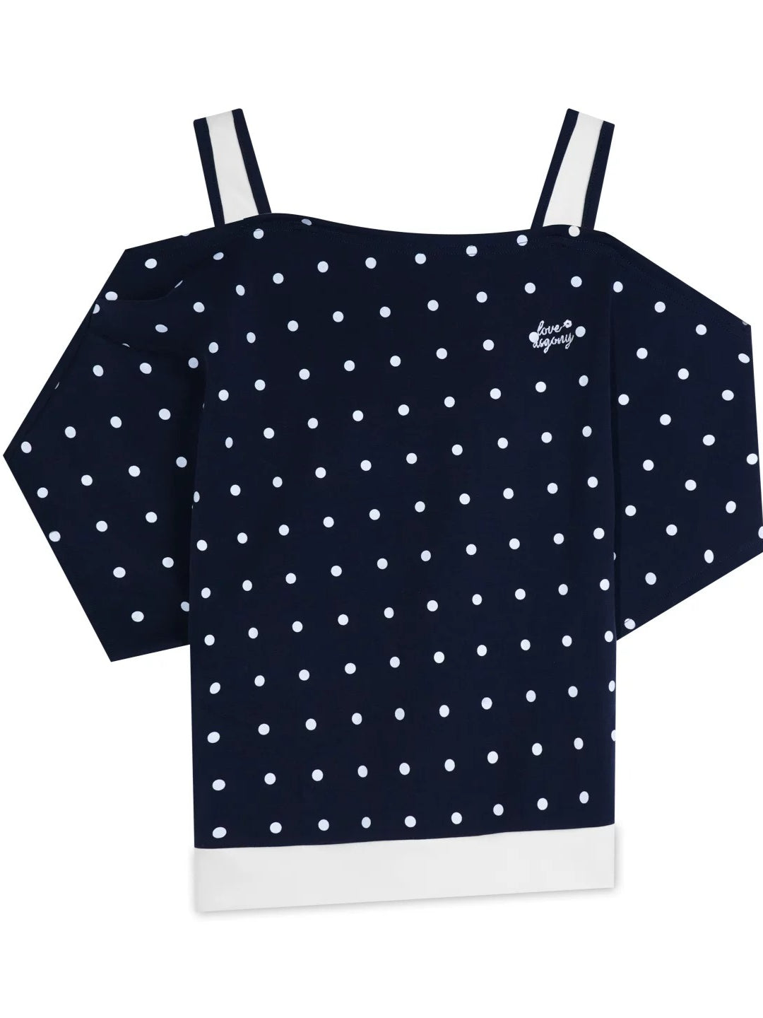 Polka Dot Contrast Top