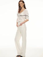 Classic White Straight Trousers