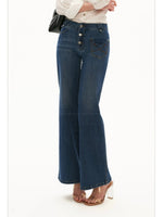 Vintage Distressed Straight-Leg Jeans
