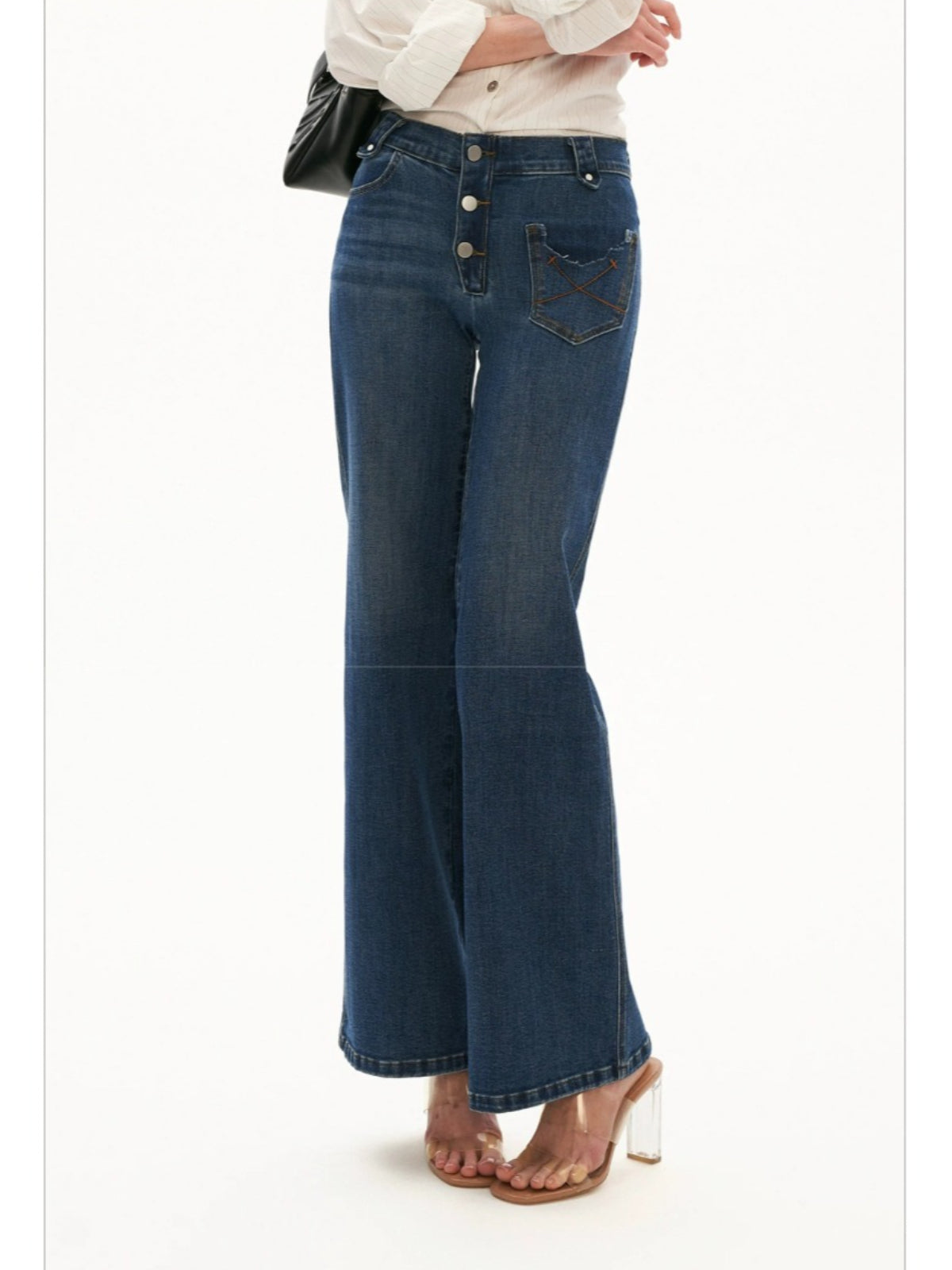 Vintage Distressed Straight-Leg Jeans