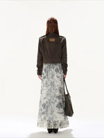 Vintage Suede Collared Cropped Jacket