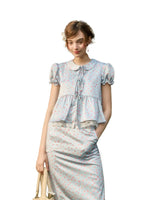 Rose Print Skirt Set