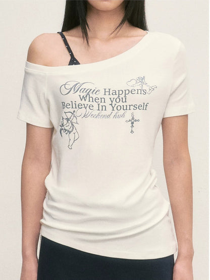 Cupid Print Layered Tee