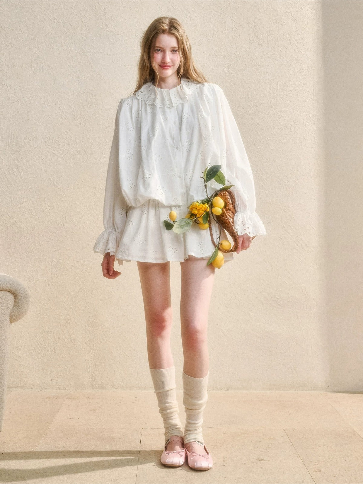 Embroidered Shirt Dress