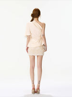 Fringe One-Shoulder Top