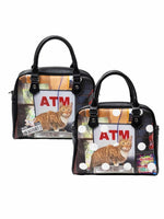Classic Cat & Dog Boston Handbag