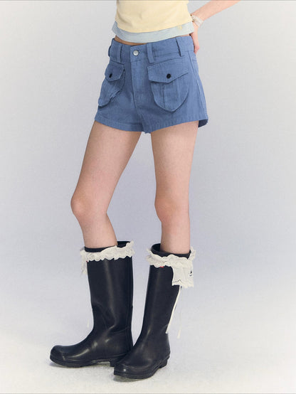 Blue Cargo Shorts