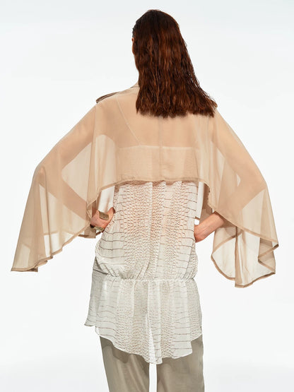 Chiffon Cape Jacket