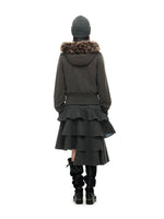 Hooded Cropped Fur Trim Jacket