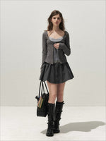 Lace Layered Tie Top