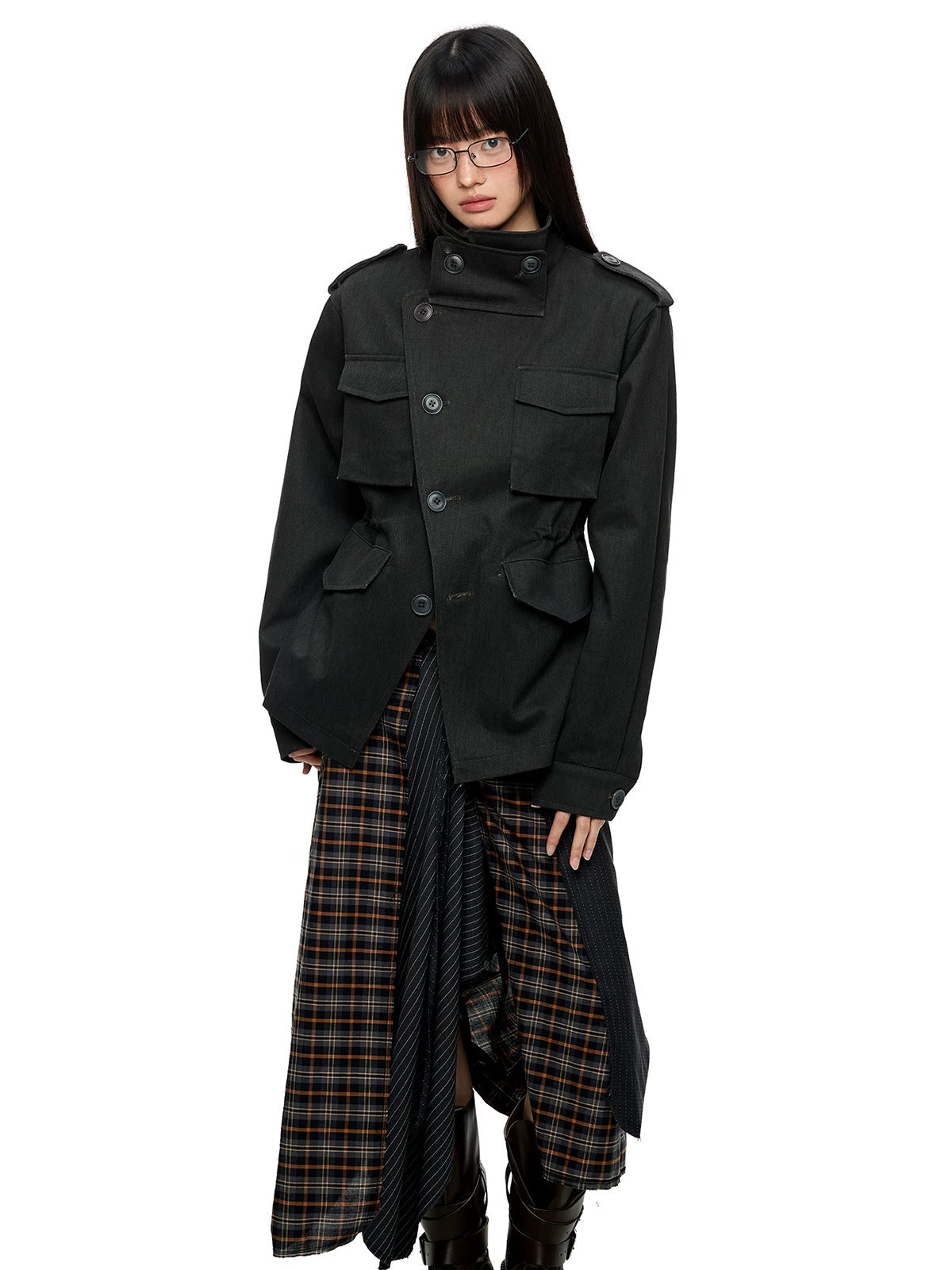Vintage Utility Stand Collar Jacket