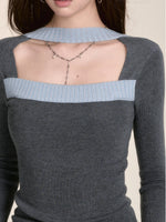 Slim Fit Knit Blouse