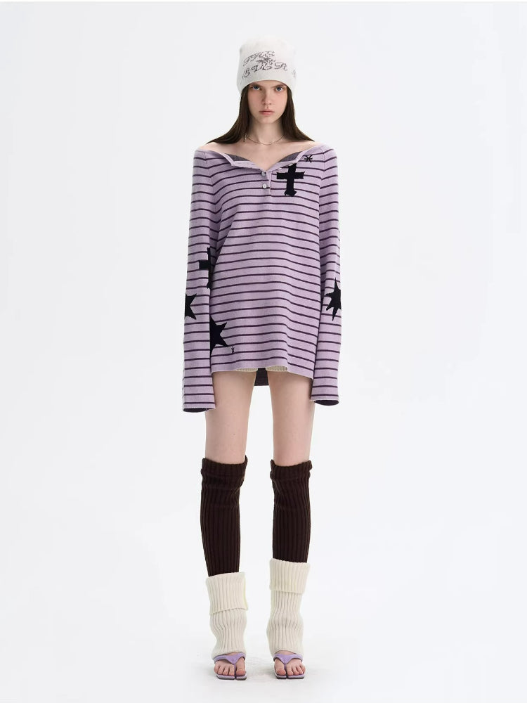 Reversible Stripe Knit Top