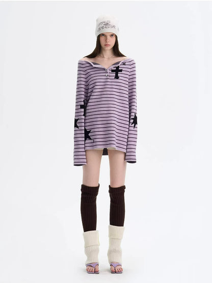 Reversible Stripe Knit Top