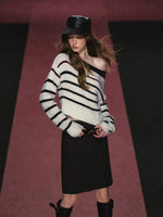 Wool Slit Midi Skirt