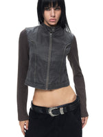 Vintage Stand Collar Utility Jacket