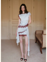 Irregular Satin Two Piece Set