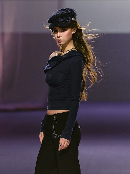 Asymmetrical Embroidered Top