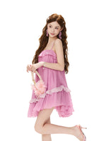 Ruffle Chiffon Mini Dress