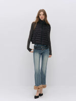Vintage Washed Cotton Flare Jeans