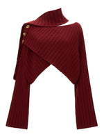 Cross Neck Recycled Knit Sweater