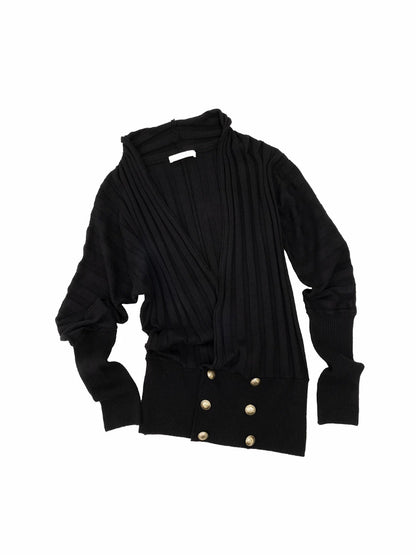 Black Acetate Cashmere Cardigan