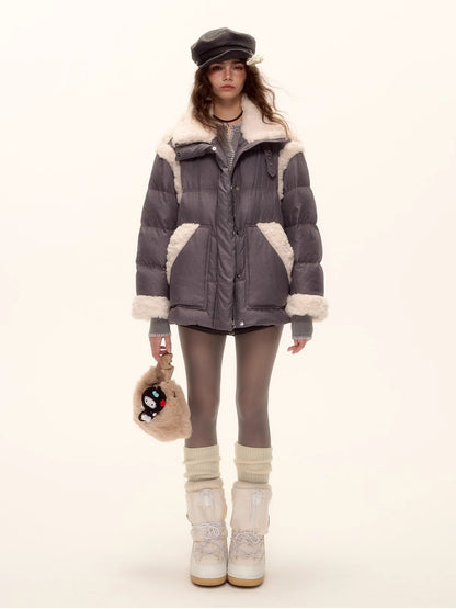 Sherpa Panel Down Jacket