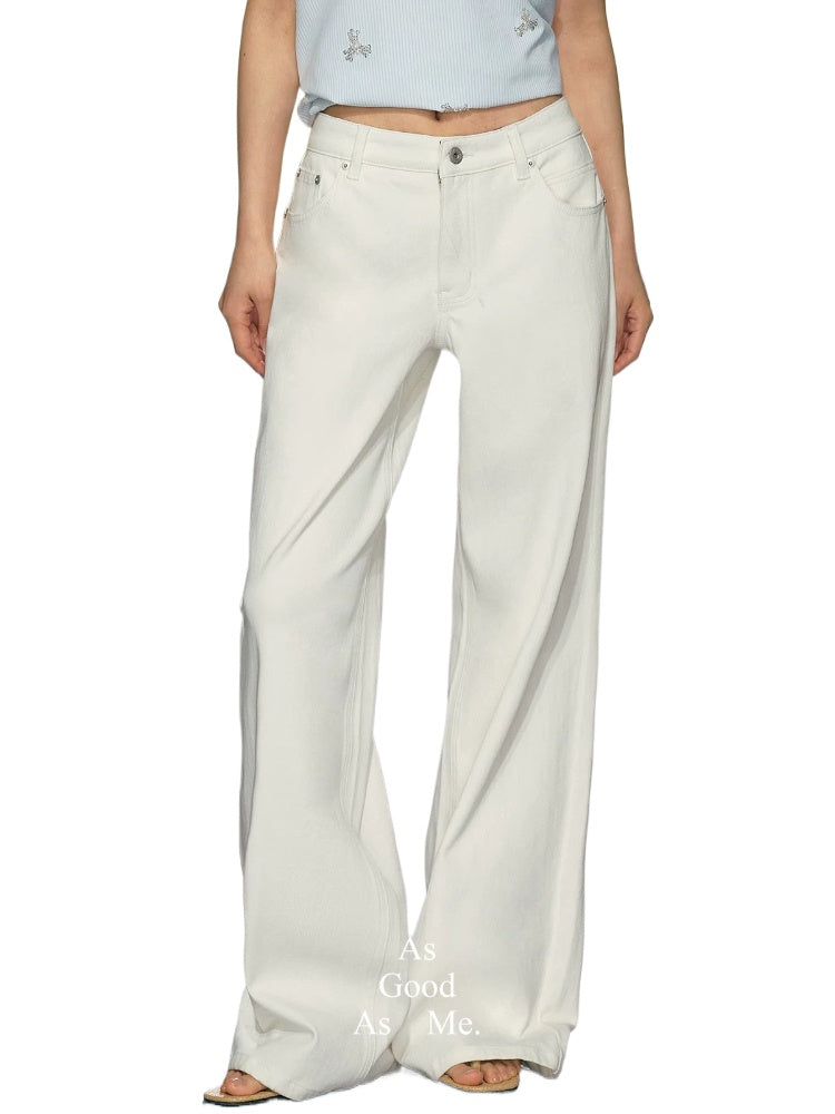 Zebra Pocket Wide-Leg Jeans