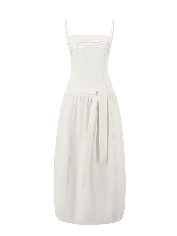 Pleated Tie Cami Dress