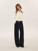 Wool Blend Bow Knit Set