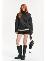 Vintage Double Breasted Stand-Collar Jacket