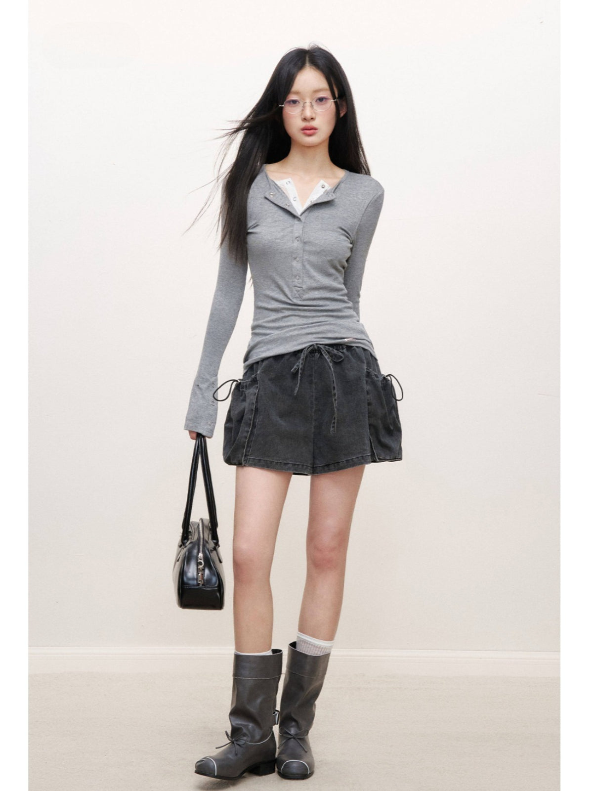 Lace Trim Layered Knit Top