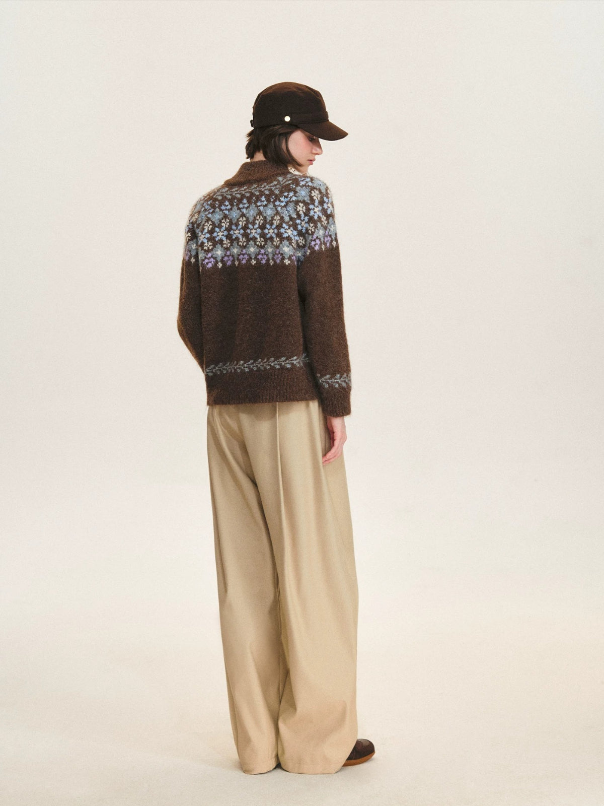 Minimalist Pleated Wide Leg Trousers