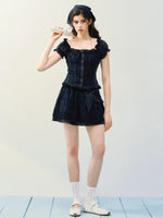 Embroidered Plaid Set