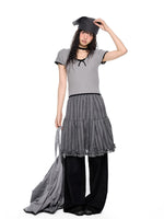 Bow Knit Short Sleeve Top
