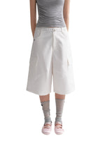 White Polka-Dot Cargo Culottes